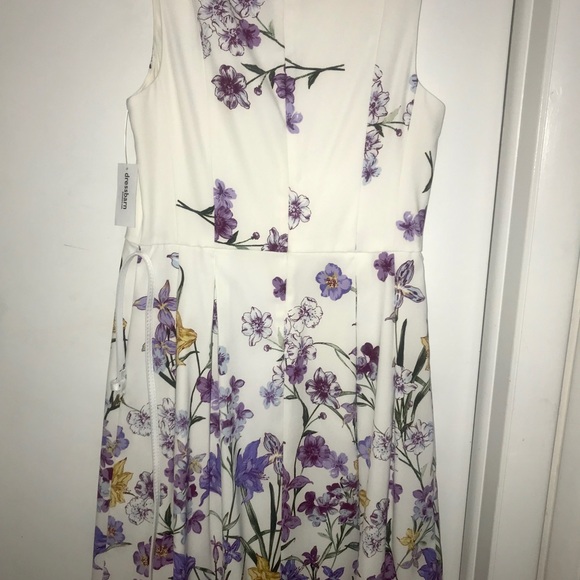 Dressbarn | White & Purple Floral Dress - Picture 3 of 7